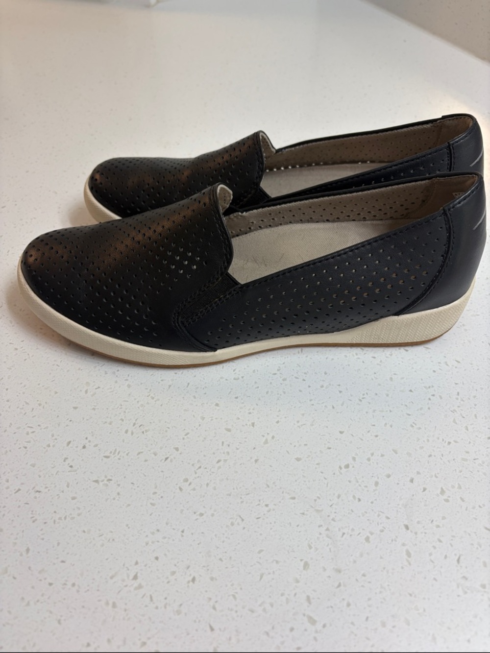 DANSKO - Odina Black Nappa Perforated Slip-On Sneakers Women’s Sz 38 - Picture 3 of 4